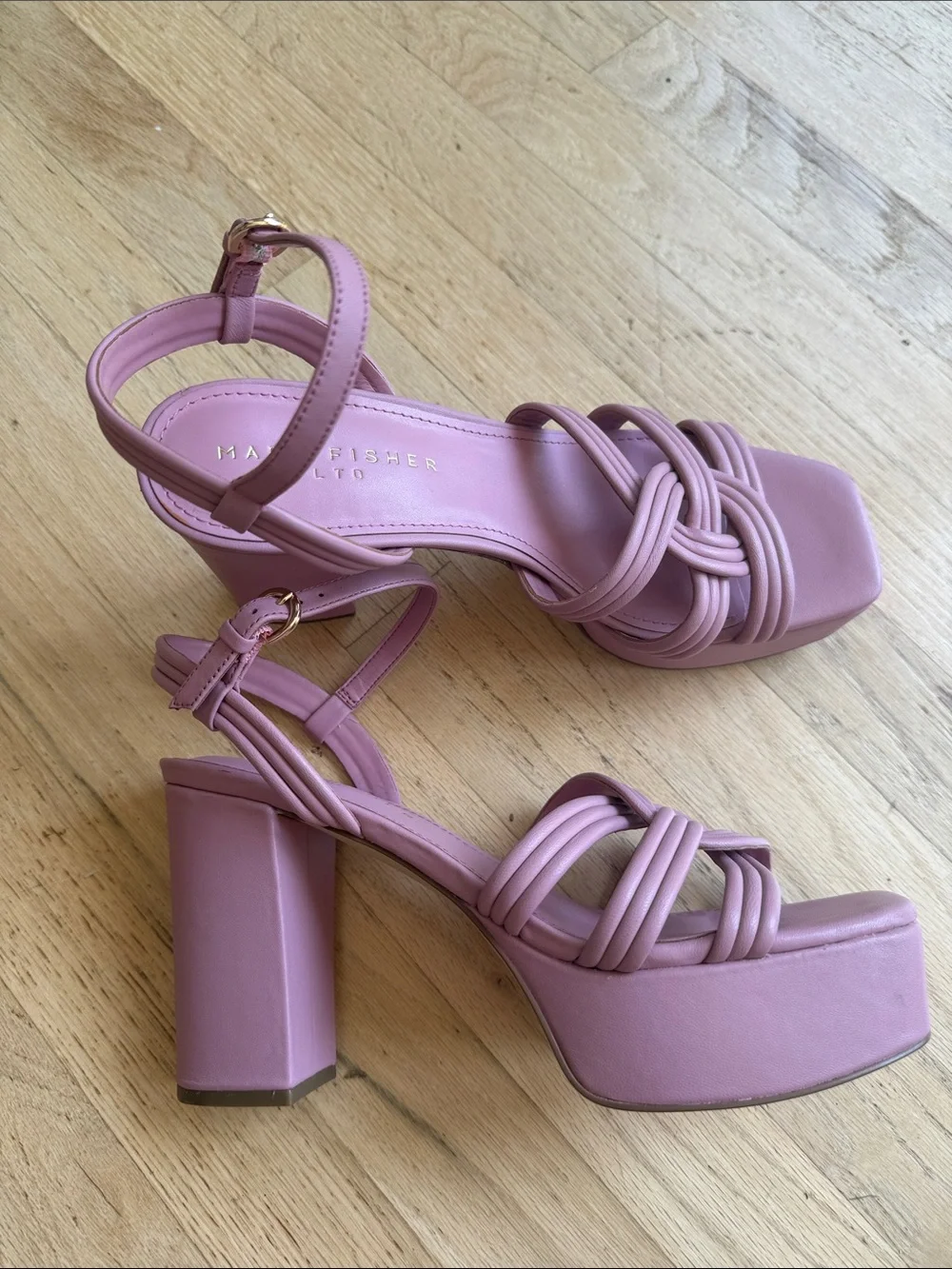 NWOB: Marc Fisher LTD Cairo Pink Platform Sandals, sz. 8.5